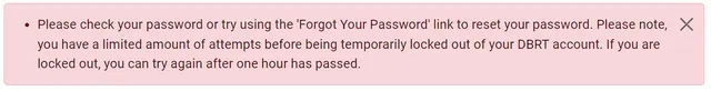 Incorrect Password