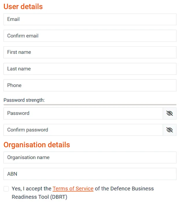 Signup Fields